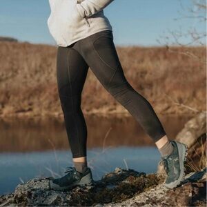 Livsn Trail Tights High Rise Legging Outdoor Durable Yoga Cargo Pocket Black